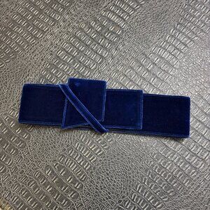 Carolina Herrera Blue Velvet Wide Belt